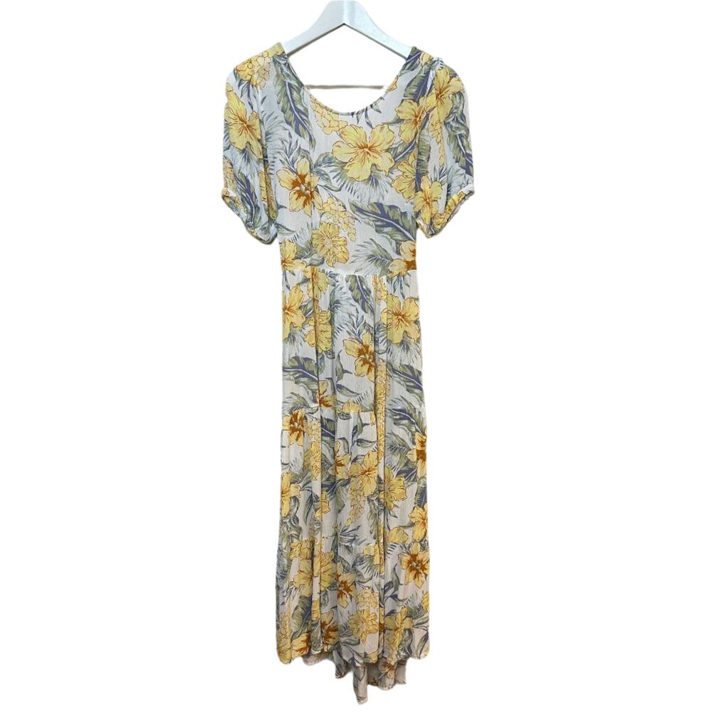 Rip Curl Always Summer Midi Dress Open Back Flora… - image 1